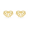 Thumbnail Image 1 of Lotus Flower Outline Stud Earrings in 10K Gold