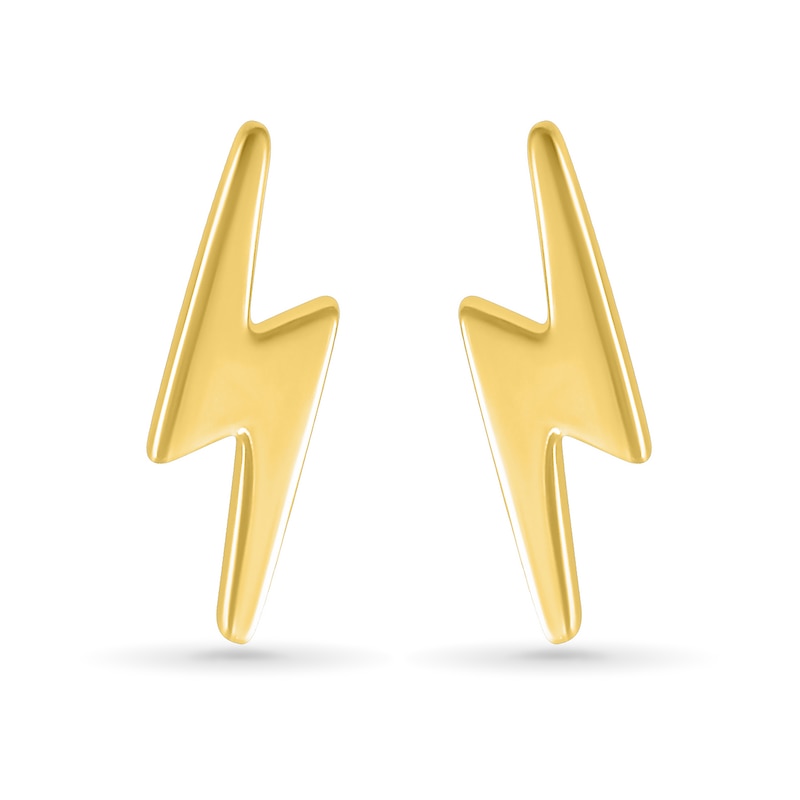 Lightning Bolt Stud Earrings in 10K Gold|Peoples Jewellers