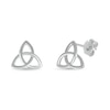 Thumbnail Image 2 of Celtic Trinity Knot Stud Earrings in 10K White Gold