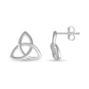 Thumbnail Image 3 of Celtic Trinity Knot Stud Earrings in 10K White Gold