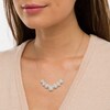 Thumbnail Image 2 of 2.00 CT. T.W. Composite Oval Diamond Frame Necklace in 10K White Gold – 20"