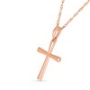 Thumbnail Image 2 of Flared Cross Pendant in 10K Rose Gold