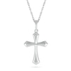 Gothic-Style Cross Pendant in 10K White Gold