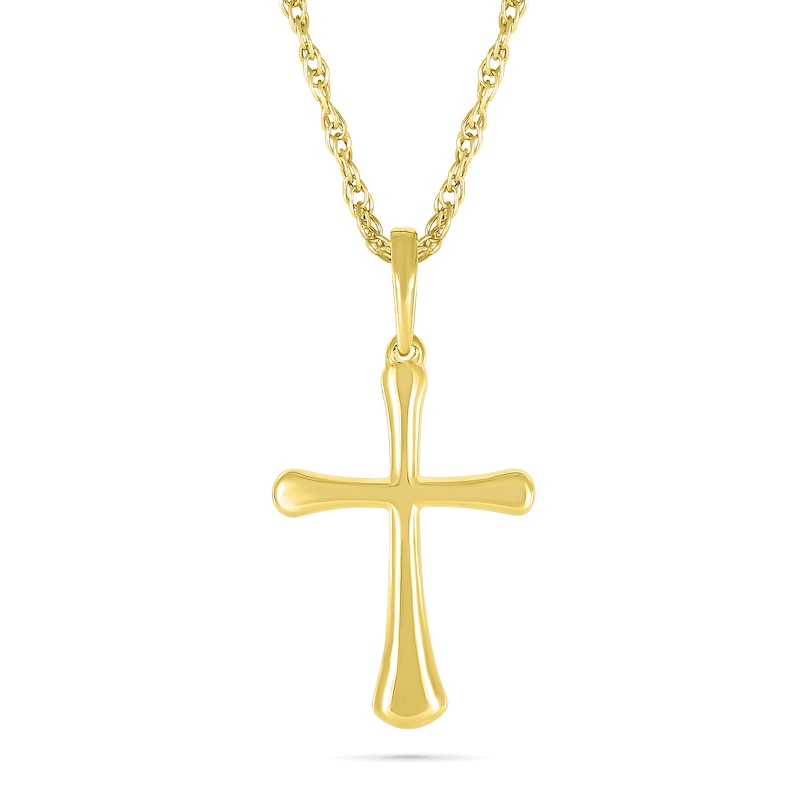 Main Image 1 of Flare-Ends Cross Pendant in 10K Gold