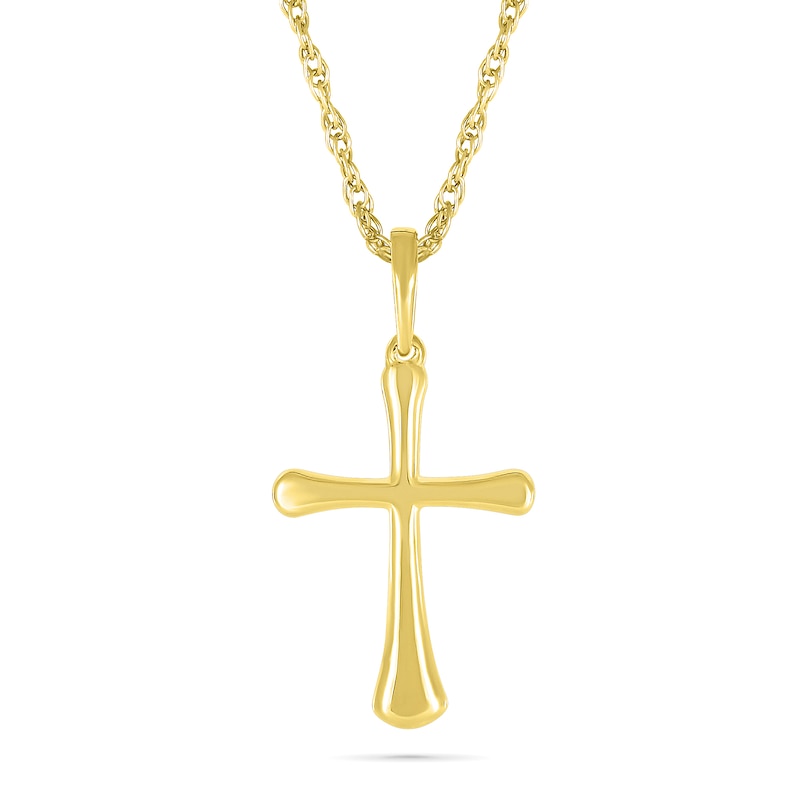 Flare-Ends Cross Pendant in 10K Gold | Peoples Jewellers