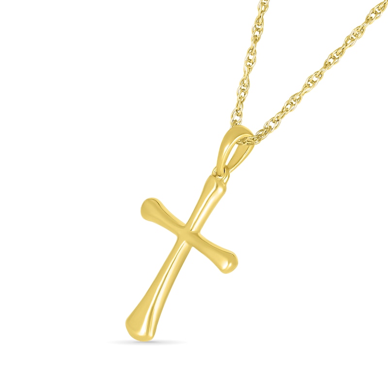 Main Image 2 of Flare-Ends Cross Pendant in 10K Gold