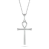 Thumbnail Image 1 of Ankh Cross Pendant in 10K White Gold