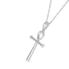 Thumbnail Image 2 of Ankh Cross Pendant in 10K White Gold