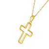 Thumbnail Image 2 of Block Cross Outline Pendant in 10K Gold