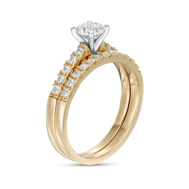 1.00 CT. T.W. Certified Canadian Diamond Bridal Set in 14K Two-Tone Gold (I/I2)|Peoples Jewellers