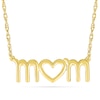 Thumbnail Image 1 of Lowercase &quot;mom&quot; with Heart Necklace in 10K Gold - 17.25&quot;
