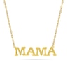 Thumbnail Image 1 of Uppercase Block "MAMA" Necklace in 10K Gold - 17.25"