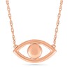 Thumbnail Image 1 of Evil Eye Necklace in 10K Rose Gold - 17.5"