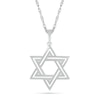 Thumbnail Image 1 of Star of David Outline Pendant in 10K White Gold