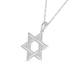 Thumbnail Image 2 of Star of David Outline Pendant in 10K White Gold