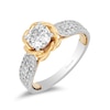 Thumbnail Image 0 of Enchanted Disney Belle 1.25 CT. T.W. Diamond Rose Frame Engagement Ring in 14K Two-Tone Gold