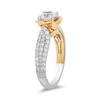 Thumbnail Image 1 of Enchanted Disney Belle 1.25 CT. T.W. Diamond Rose Frame Engagement Ring in 14K Two-Tone Gold