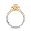 Thumbnail Image 2 of Enchanted Disney Belle 1.25 CT. T.W. Diamond Rose Frame Engagement Ring in 14K Two-Tone Gold