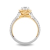 Thumbnail Image 3 of Enchanted Disney Belle 1.25 CT. T.W. Diamond Rose Frame Engagement Ring in 14K Two-Tone Gold