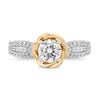 Thumbnail Image 3 of Enchanted Disney Belle 1.25 CT. T.W. Diamond Rose Frame Engagement Ring in 14K Two-Tone Gold