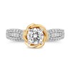 Thumbnail Image 4 of Enchanted Disney Belle 1.25 CT. T.W. Diamond Rose Frame Engagement Ring in 14K Two-Tone Gold