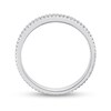 Thumbnail Image 5 of 0.10 CT. T.W. Diamond Multi-Row Beaded Anniversary Band in Sterling Silver