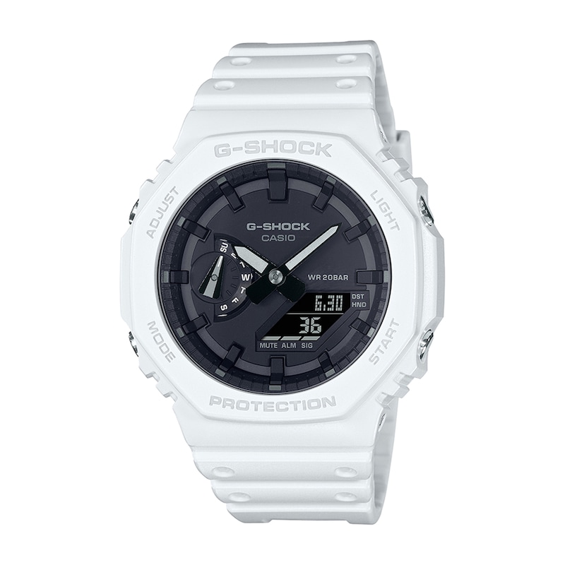 Main Image 1 of Men's Casio G-Shock Classic White Resin Strap Watch with Black Dial (Model: GA2100-7A)