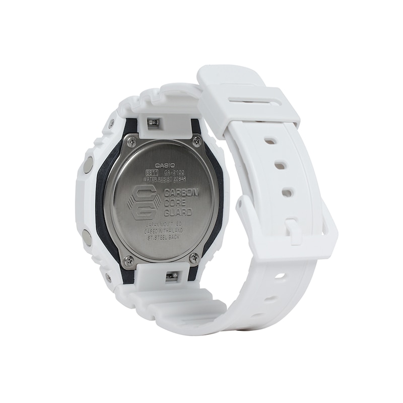 Main Image 3 of Men's Casio G-Shock Classic White Resin Strap Watch with Black Dial (Model: GA2100-7A)