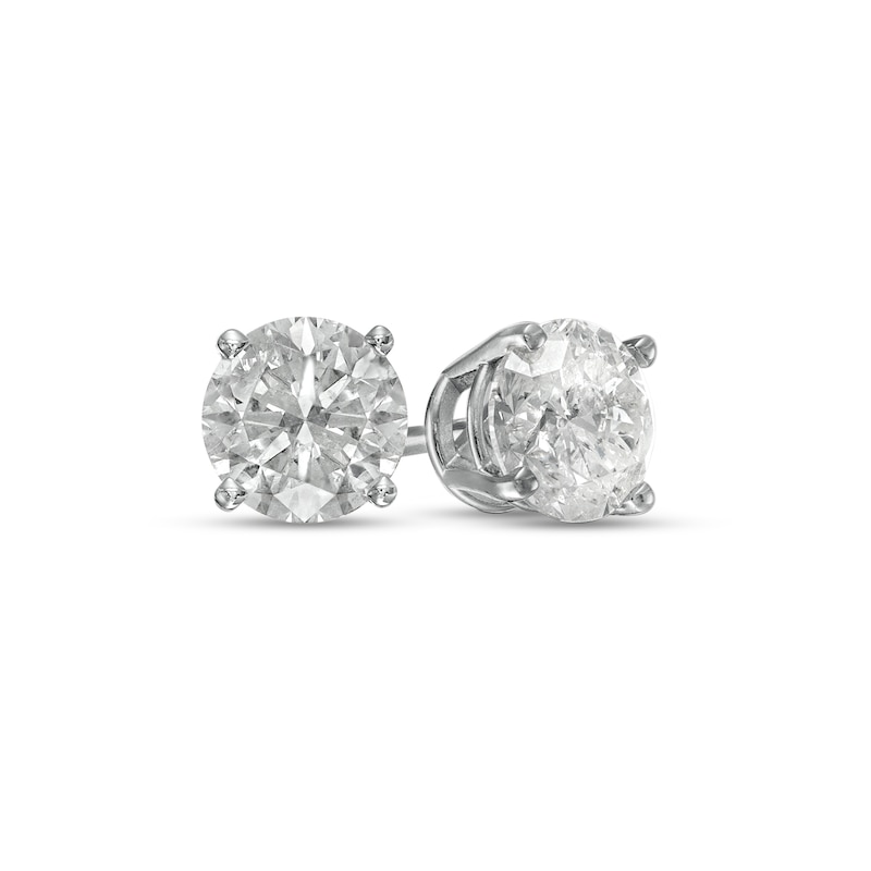 Main Image 1 of 1.20 CT. T.W. Diamond Solitaire Stud Earrings in 10K White Gold