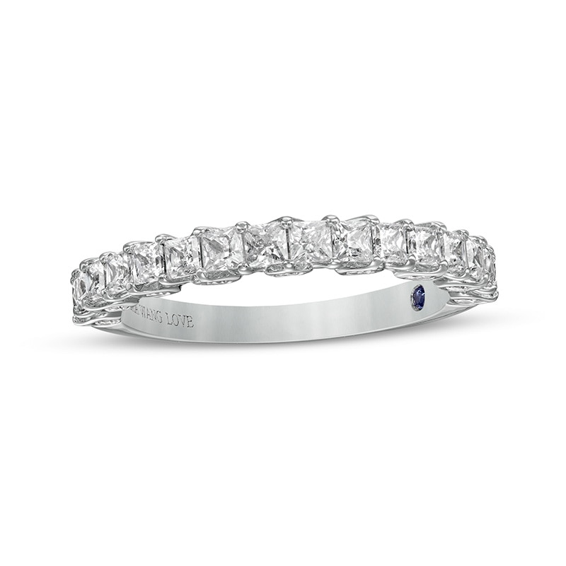 Main Image 1 of Vera Wang Love Collection 0.95 CT. T.W. Princess-Cut Diamond Anniversary Band in 14K White Gold