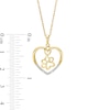 Thumbnail Image 3 of Diamond Accent Paw in Heart Pendant in Sterling Silver with 14K Gold Plate