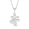 Thumbnail Image 0 of Diamond Accent Paw Print Pendant in Sterling Silver