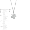 Diamond Accent Paw Print Pendant in Sterling Silver