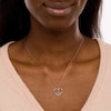 Thumbnail Image 2 of Diamond Accent Paw in Heart Pendant in Sterling Silver with 14K Rose Gold Plate