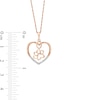 Thumbnail Image 2 of Diamond Accent Paw in Heart Pendant in Sterling Silver with 14K Rose Gold Plate