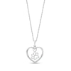 Thumbnail Image 1 of Diamond Accent Paw in Heart Pendant in Sterling Silver