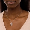 Thumbnail Image 2 of Diamond Accent Paw in Heart Pendant in Sterling Silver