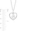 Thumbnail Image 3 of Diamond Accent Paw in Heart Pendant in Sterling Silver