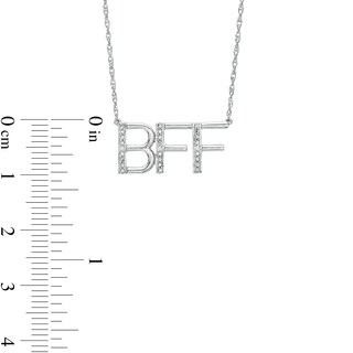 Diamond Accent "BFF" Necklace in Sterling Silver