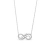 Diamond Accent "BFF" Infinity Loop Necklace in Sterling Silver