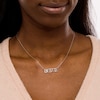Thumbnail Image 1 of Diamond Accent "BESTIE" Necklace in Sterling Silver with 14K Rose Gold Plate