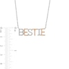 Diamond Accent "BESTIE" Necklace in Sterling Silver with 14K Rose Gold Plate