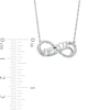 Thumbnail Image 3 of Diamond Accent "BESTIE" Infinity Loop Necklace in Sterling Silver