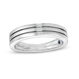 Vera Wang Love Collection Limited Edition 0.065 CT. T.W. Baguette Diamond Trio Wedding Band in 14K White Gold