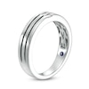 Thumbnail Image 2 of Vera Wang Love Collection Limited Edition 0.065 CT. T.W. Baguette Diamond Trio Wedding Band in 14K White Gold