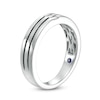 Thumbnail Image 3 of Vera Wang Love Collection Limited Edition 0.065 CT. T.W. Baguette Diamond Trio Wedding Band in 14K White Gold