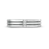 Thumbnail Image 4 of Vera Wang Love Collection Limited Edition 0.065 CT. T.W. Baguette Diamond Trio Wedding Band in 14K White Gold