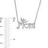 Thumbnail Image 3 of 0.04 CT. T.W. Diamond Crowned "Mom" with Heart Necklace in Sterling Silver