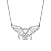 Thumbnail Image 1 of Diamond Accent "MOM" Heart Wings Necklace in Sterling Silver