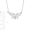 Thumbnail Image 3 of Diamond Accent "MOM" Heart Wings Necklace in Sterling Silver